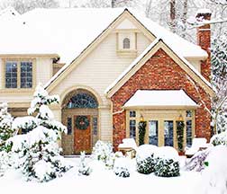 snowy porch